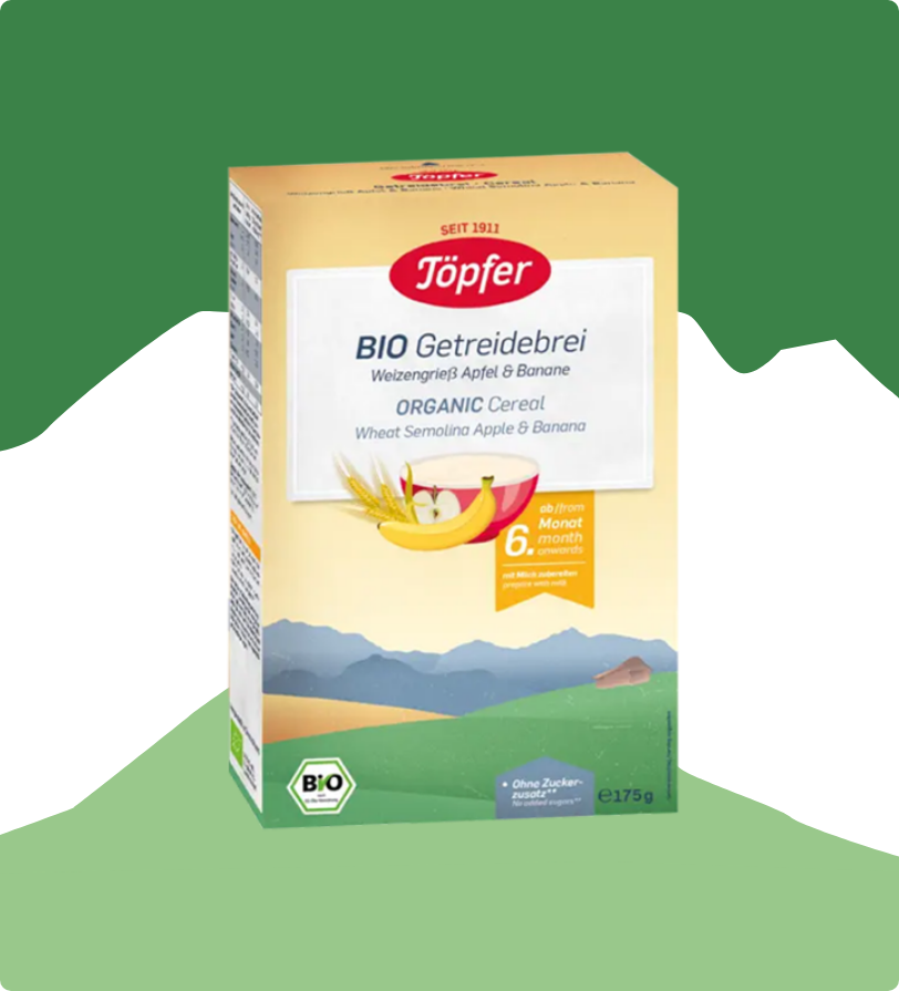 background_Töpfer Bio Cereale Griș de Grâu cu Mere și Banane